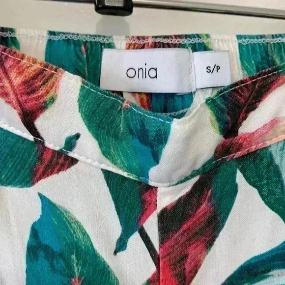 BNWOT Onia Mila Leaf  print beach pants size S - Picture 5 of 5